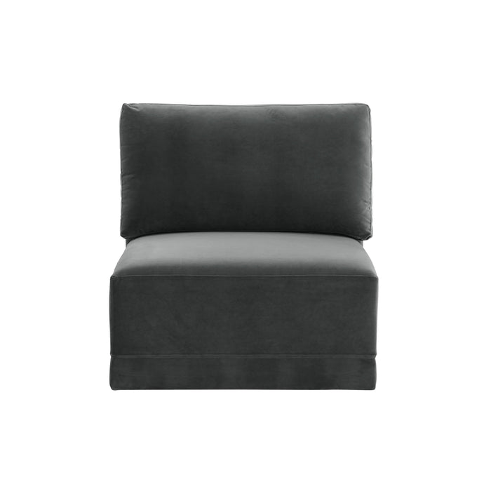 Willow Performance Velvet Modular Armless Chair