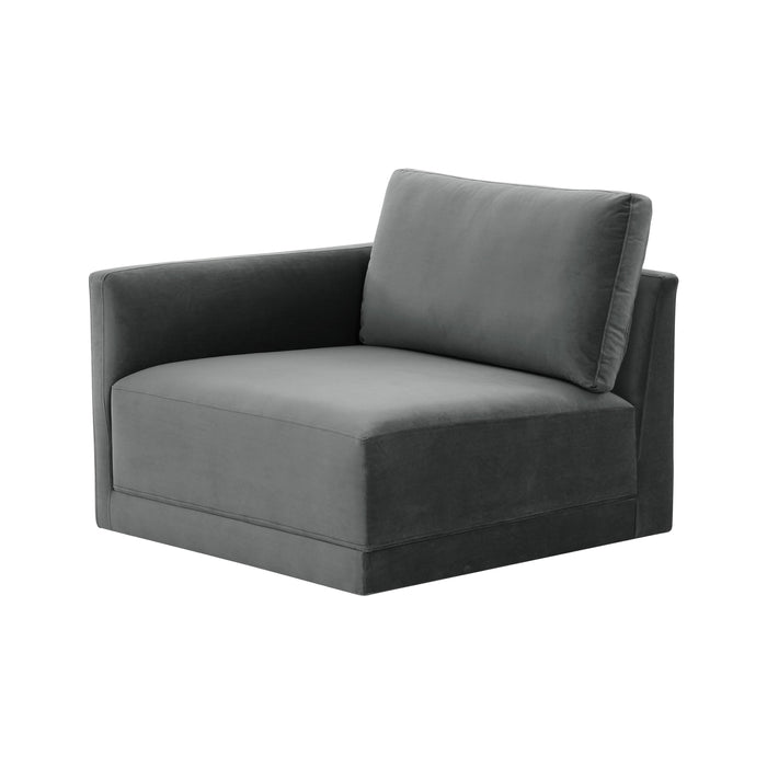 Willow Performance Velvet Modular LAF Corner Chair