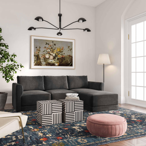 Willow Performance Velvet Modular Ottoman - Dream Home Furniture & Mattress (Waite Park, MN)