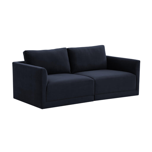 Willow 74" Performance Velvet Modular Loveseat - Dream Home Furniture & Mattress (Waite Park, MN)