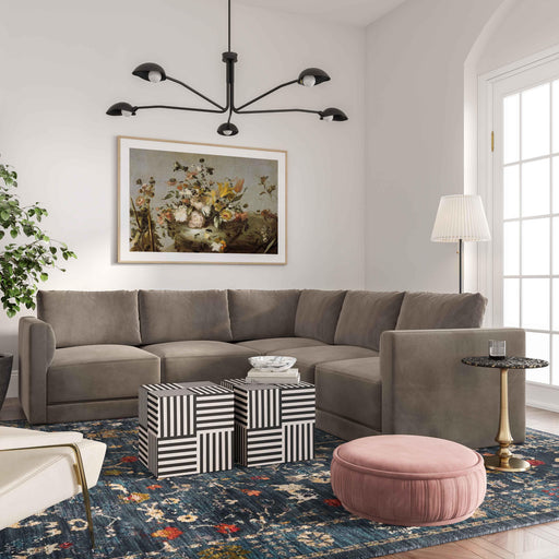 Willow Performance Velvet Modular Corner Chair - Dream Home Furniture & Mattress (Waite Park, MN)