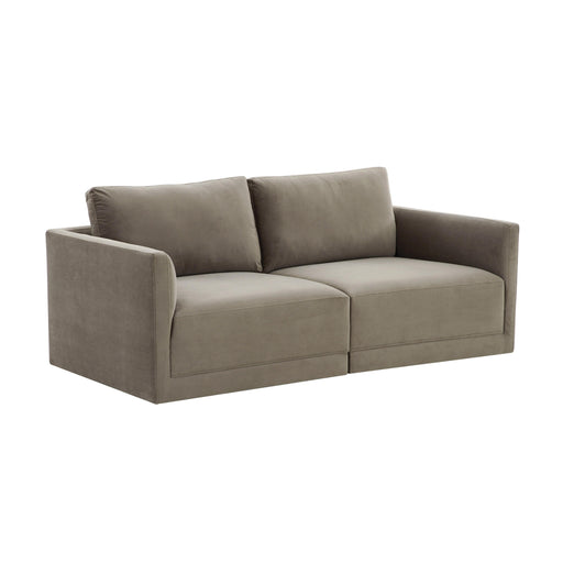 Willow 74" Performance Velvet Modular Loveseat - Dream Home Furniture & Mattress (Waite Park, MN)