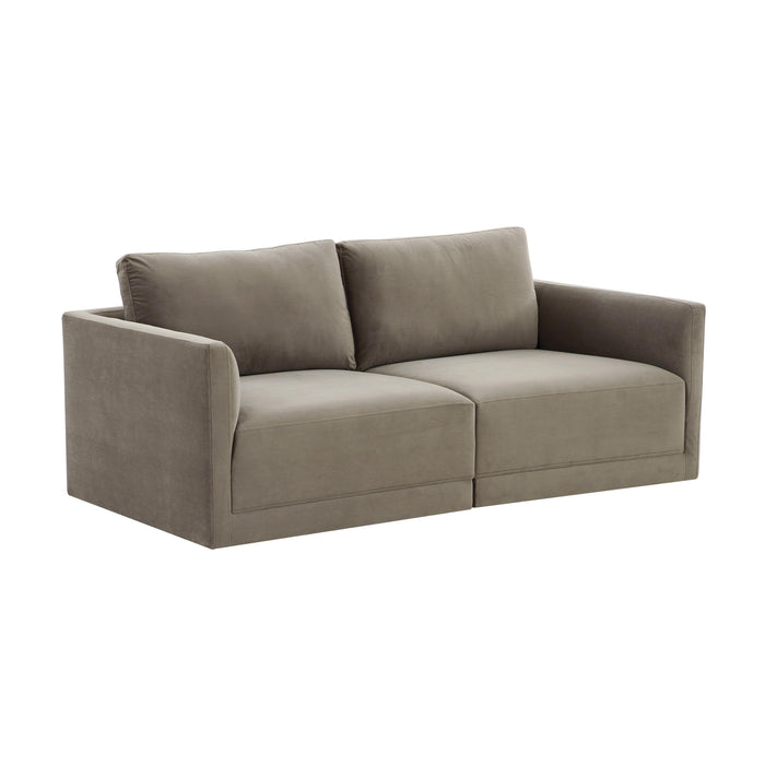 Willow 74" Performance Velvet Modular Loveseat - Dream Home Furniture & Mattress (Waite Park, MN)
