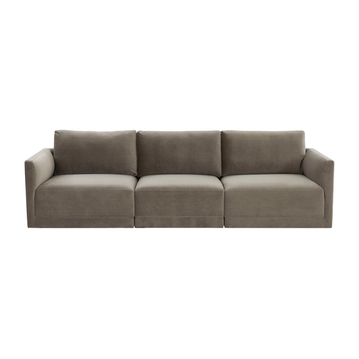 Willow 105" Performance Velvet Modular Sofa - Dream Home Furniture & Mattress (Waite Park, MN)