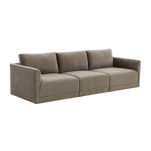 Willow 105" Performance Velvet Modular Sofa - Dream Home Furniture & Mattress (Waite Park, MN)