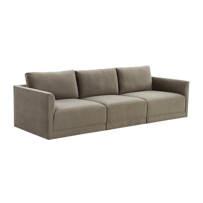 Willow 105" Performance Velvet Modular Sofa - Dream Home Furniture & Mattress (Waite Park, MN)