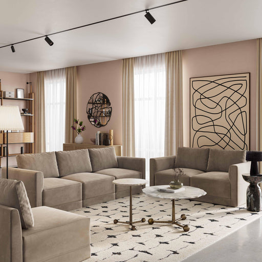 Willow 74" Performance Velvet Modular Loveseat - Dream Home Furniture & Mattress (Waite Park, MN)