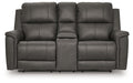 Bleckley Power Reclining Loveseat with Console - Dream Home Furniture & Mattress (Waite Park, MN)