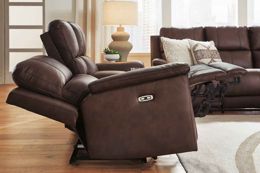 Bleckley Power Reclining Loveseat with Console - Dream Home Furniture & Mattress (Waite Park, MN)