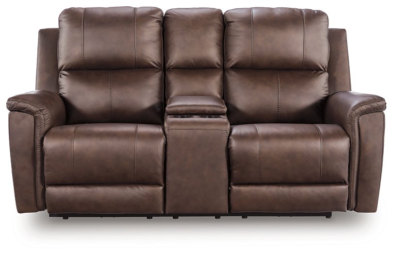 Bleckley Power Reclining Loveseat with Console - Dream Home Furniture & Mattress (Waite Park, MN)