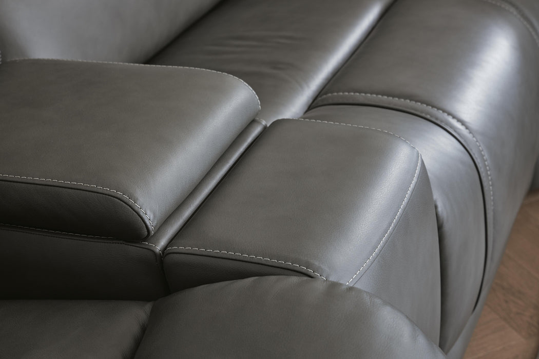 5Z - Pittson Power Reclining Sectional - Dream Home Furniture & Mattress (Waite Park, MN)
