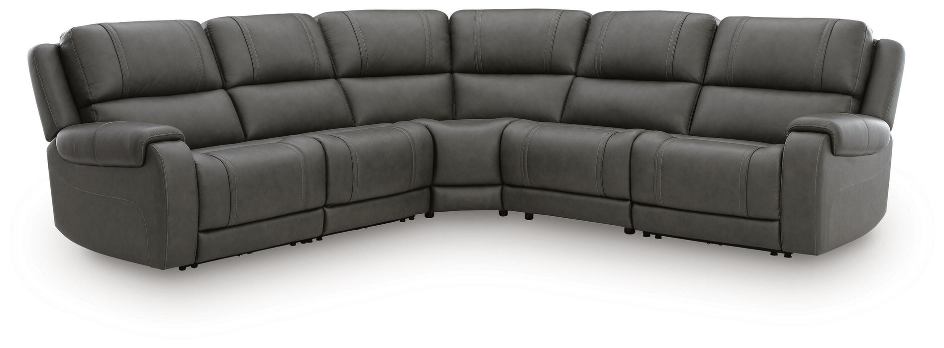5Z - Pittson Power Reclining Sectional - Dream Home Furniture & Mattress (Waite Park, MN)