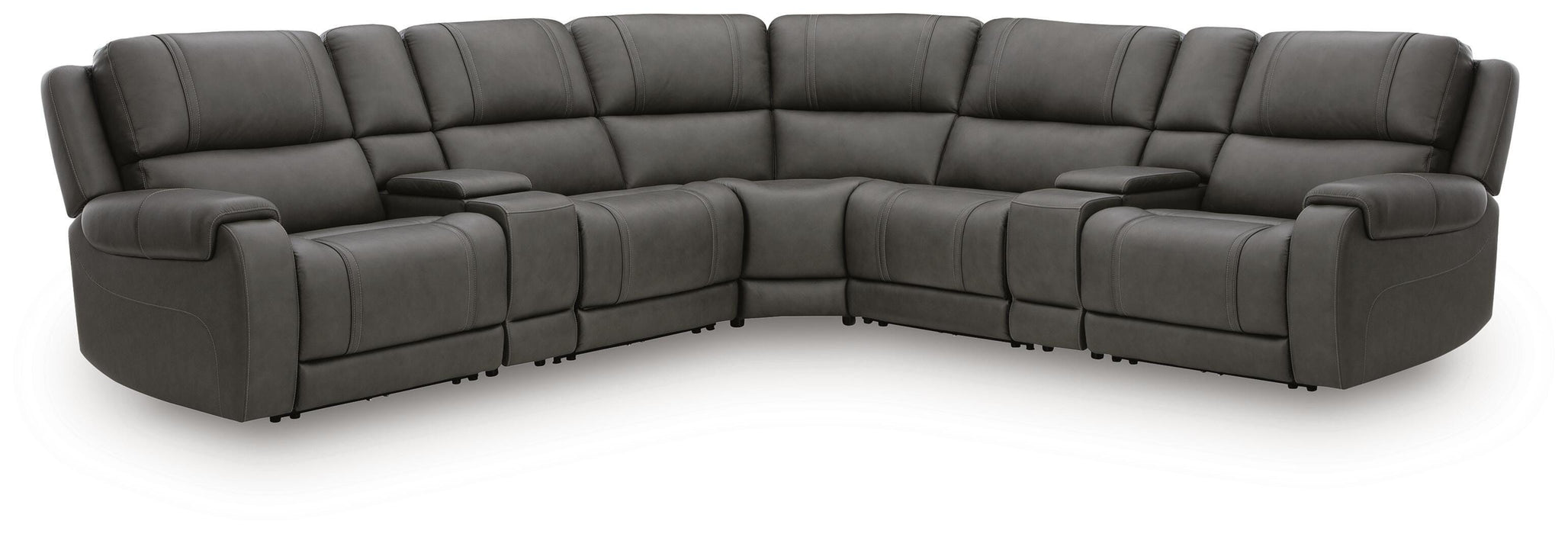 5Z - Pittson Power Reclining Sectional - Dream Home Furniture & Mattress (Waite Park, MN)