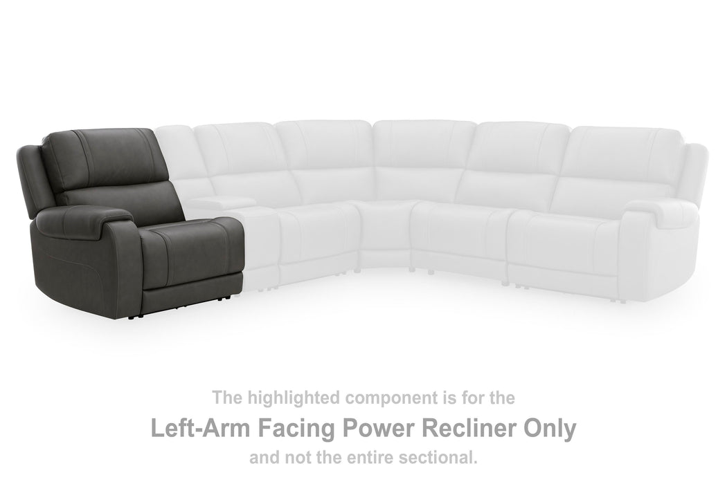 5Z - Pittson Power Reclining Sectional - Dream Home Furniture & Mattress (Waite Park, MN)