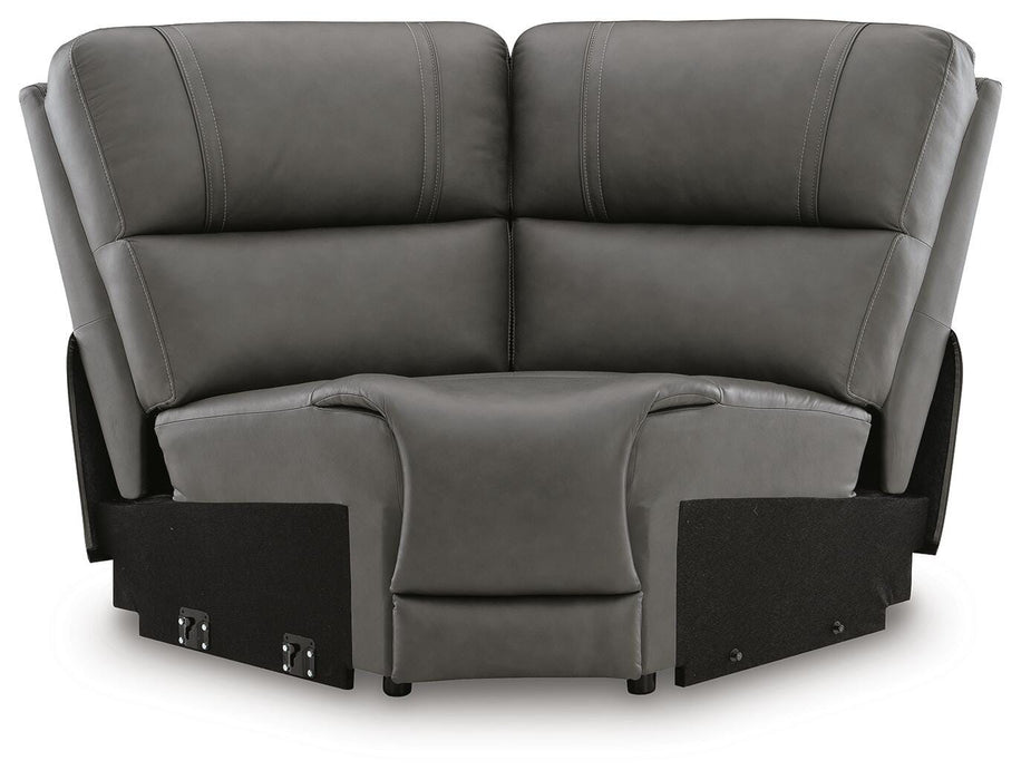 5Z - Pittson Power Reclining Sectional - Dream Home Furniture & Mattress (Waite Park, MN)