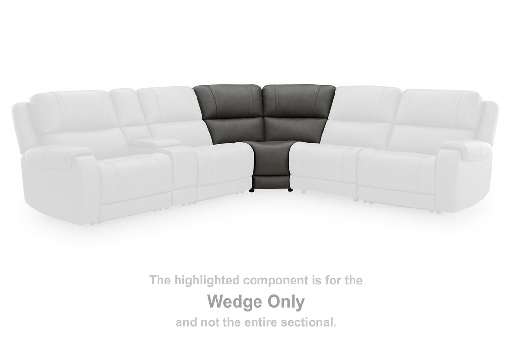 5Z - Pittson Power Reclining Sectional - Dream Home Furniture & Mattress (Waite Park, MN)