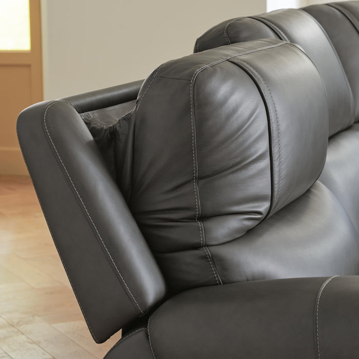 5Z - Pittson Power Reclining Sectional - Dream Home Furniture & Mattress (Waite Park, MN)