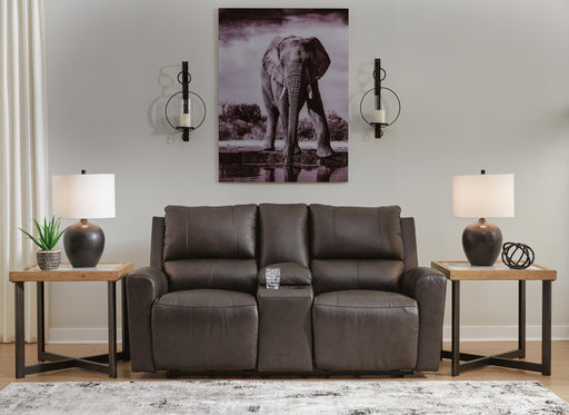 Boxmere Power Reclining Loveseat with Console - Dream Home Furniture & Mattress (Waite Park, MN)
