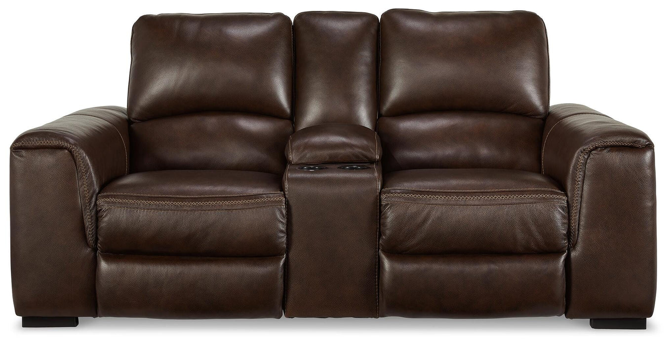 Alessandro Power Reclining Loveseat with Console - Dream Home Furniture & Mattress (Waite Park, MN)