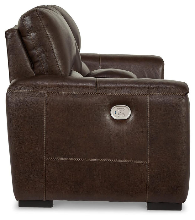 Alessandro Power Reclining Loveseat with Console - Dream Home Furniture & Mattress (Waite Park, MN)