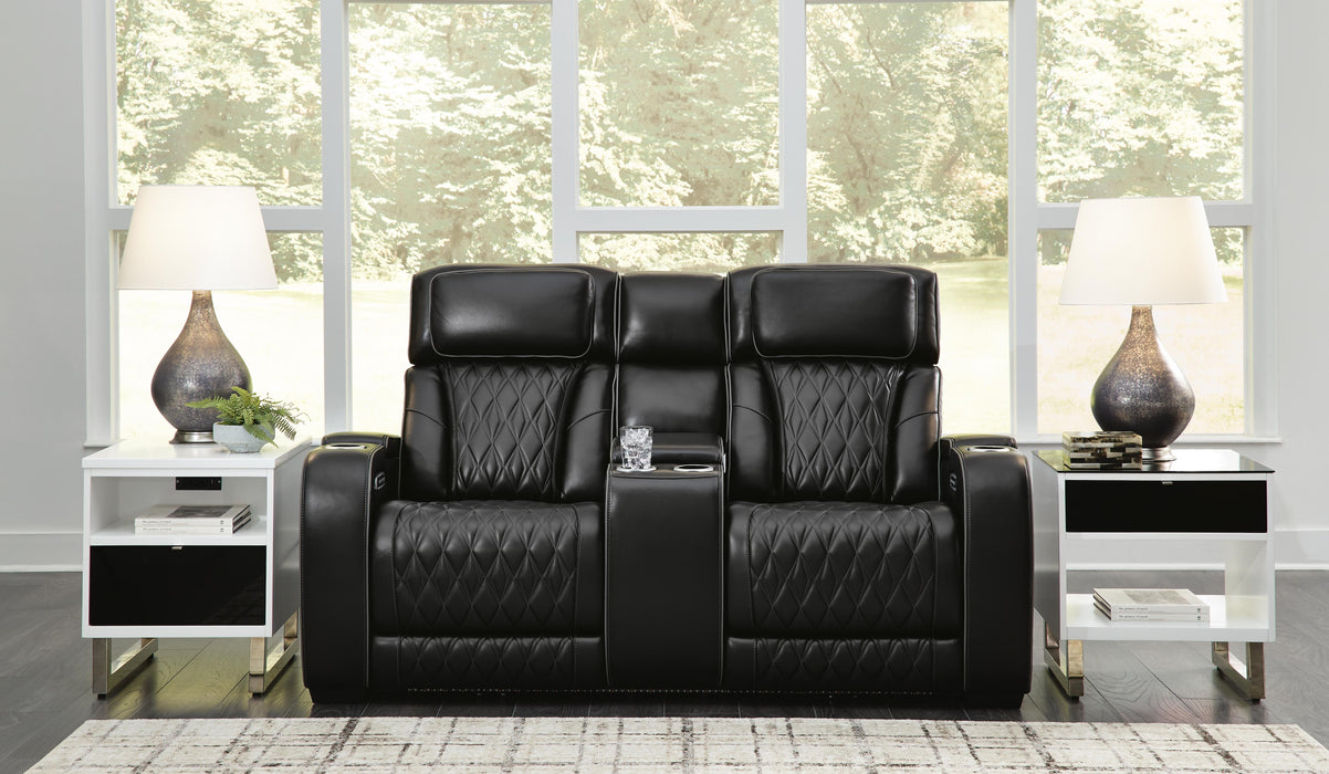 Boyington Power Reclining Loveseat with Console - Dream Home Furniture & Mattress (Waite Park, MN)