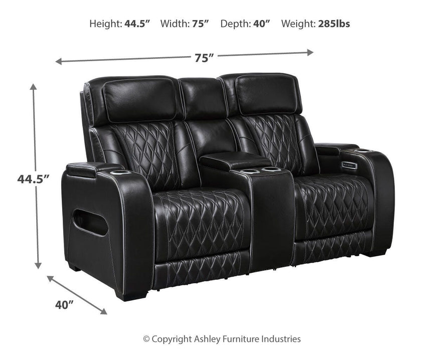 Boyington Power Reclining Loveseat with Console - Dream Home Furniture & Mattress (Waite Park, MN)