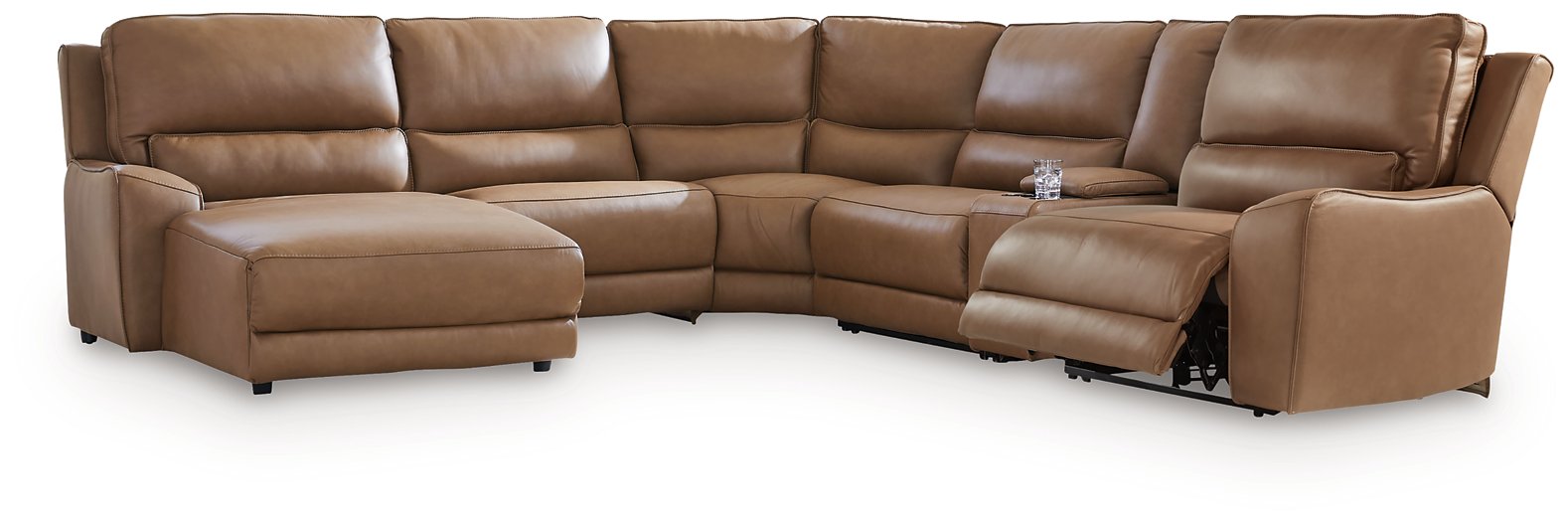 DeepWakes Power Reclining Sectional with Chaise - Dream Home Furniture & Mattress (Waite Park, MN)