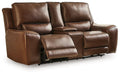 DeepWakes Power Reclining Loveseat with Console - Dream Home Furniture & Mattress (Waite Park, MN)