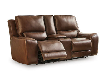 DeepWakes Power Reclining Loveseat with Console - Dream Home Furniture & Mattress (Waite Park, MN)