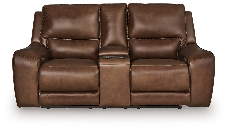 DeepWakes Power Reclining Loveseat with Console - Dream Home Furniture & Mattress (Waite Park, MN)
