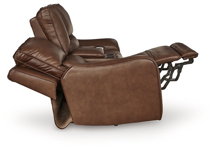 DeepWakes Power Reclining Loveseat with Console - Dream Home Furniture & Mattress (Waite Park, MN)