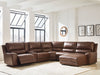 DeepWakes Power Reclining Sectional with Chaise - Dream Home Furniture & Mattress (Waite Park, MN)