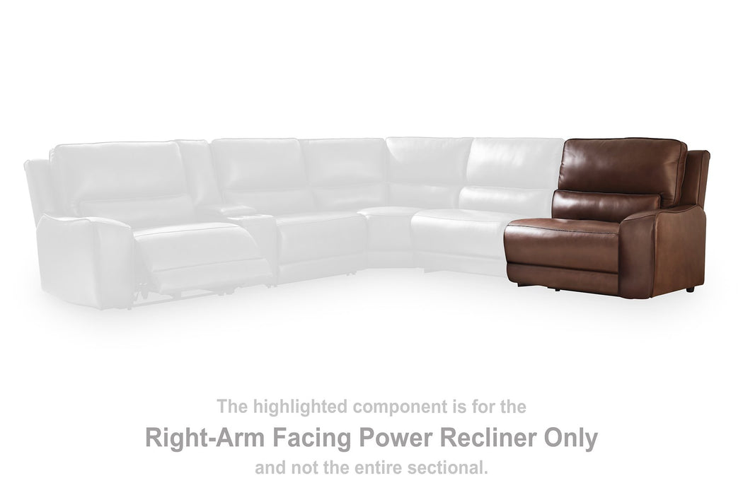 DeepWakes Power Reclining Sectional with Chaise - Dream Home Furniture & Mattress (Waite Park, MN)