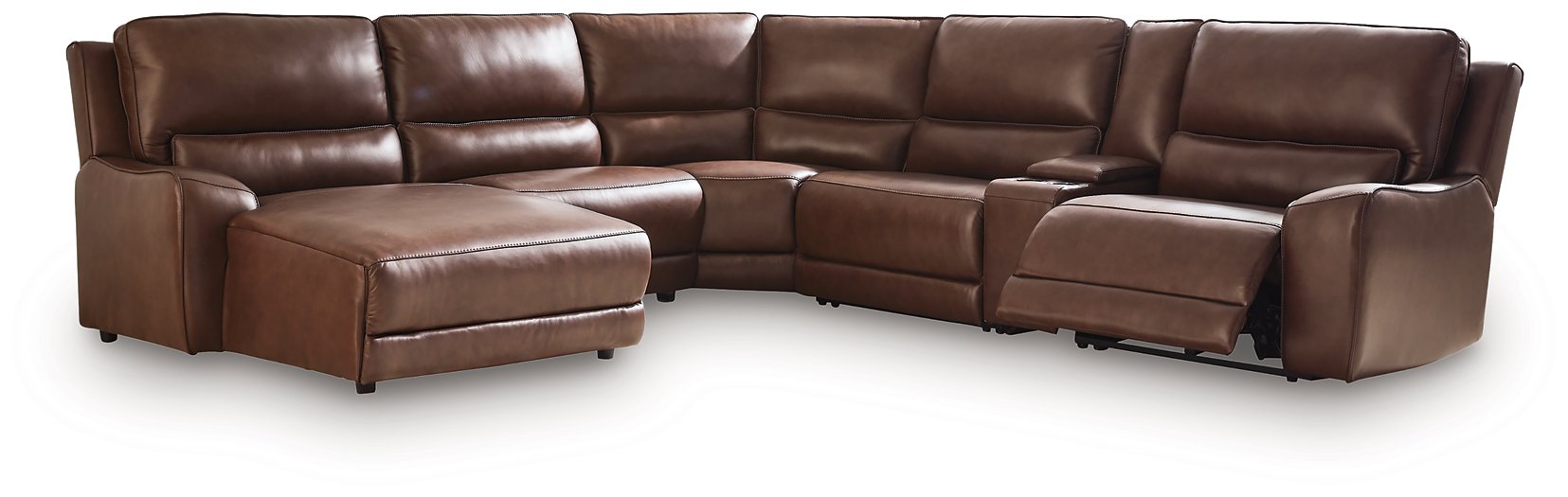 DeepWakes Power Reclining Sectional with Chaise - Dream Home Furniture & Mattress (Waite Park, MN)