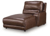 DeepWakes Power Reclining Sectional with Chaise - Dream Home Furniture & Mattress (Waite Park, MN)