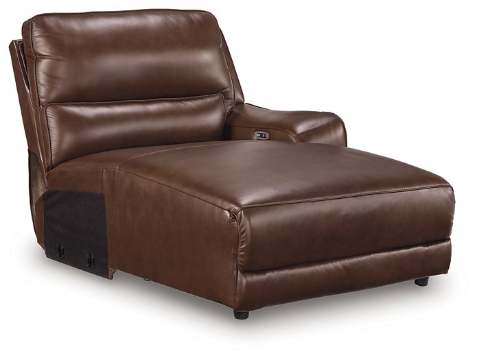 DeepWakes Power Reclining Sectional with Chaise - Dream Home Furniture & Mattress (Waite Park, MN)
