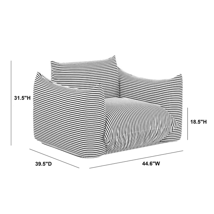 Saint Tropez Stuffed Indoor / Outdoor Armchair