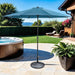 Mora 11' Outdoor Umbrella + 21" Round Base - Dream Home Furniture & Mattress (Waite Park, MN)