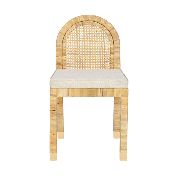 Amara Cream Contract-Grade Linen Dining Chair
