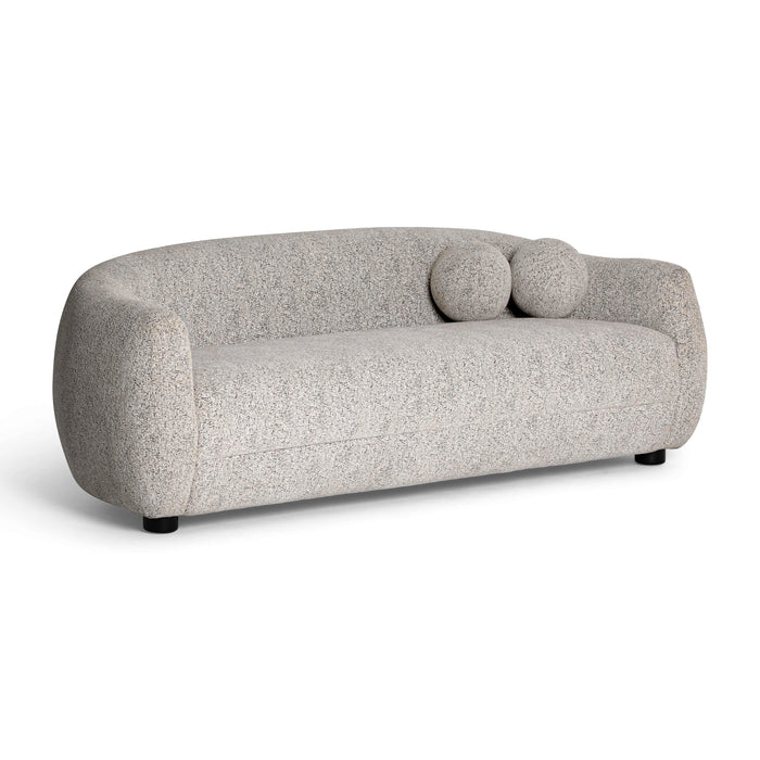 Judy 80" Black and White Woven Performance Fabric Sofa