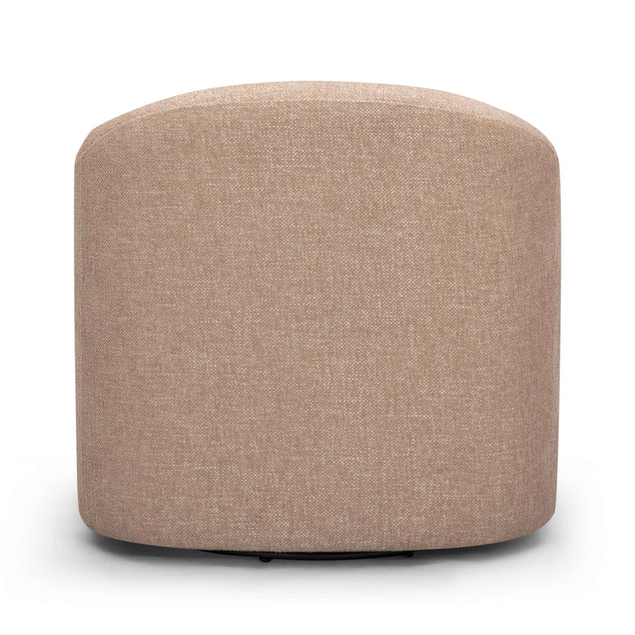 Thao Contract-Grade Basketweave Fabric Swivel Accent Chair