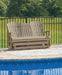 Hyland wave Outdoor Glider Loveseat - Dream Home Furniture & Mattress (Waite Park, MN)