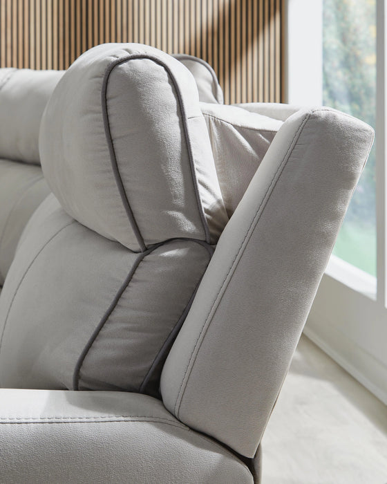 Social Pointe Reclining Sectional with Storage Console - Dream Home Furniture & Mattress (Waite Park, MN)