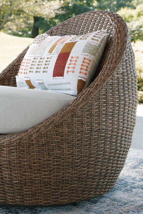 Double Point Outdoor Loveseat/2 Swivel Chairs (Set of 3) - Dream Home Furniture & Mattress (Waite Park, MN)