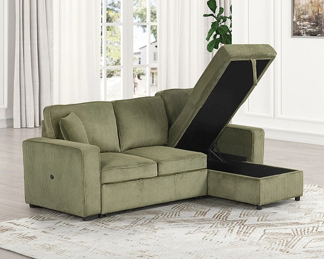 Yves Sectional Green - Dream Home Furniture & Mattress (Waite Park, MN)