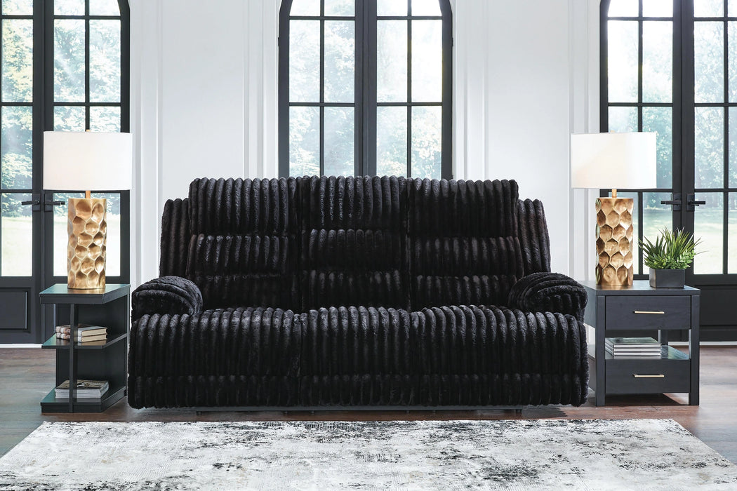 Rhine Falls Power Reclining Sofa with Drop Down Table - Dream Home Furniture & Mattress (Waite Park, MN)