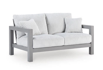 Hurley Park Outdoor Loveseat with Cushion - Dream Home Furniture & Mattress (Waite Park, MN)