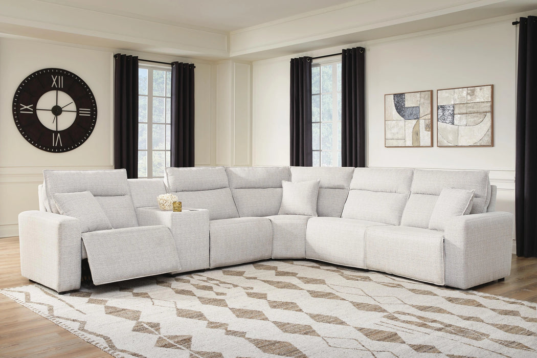 Modmax II Power Reclining Sectional with Console - Dream Home Furniture & Mattress (Waite Park, MN)