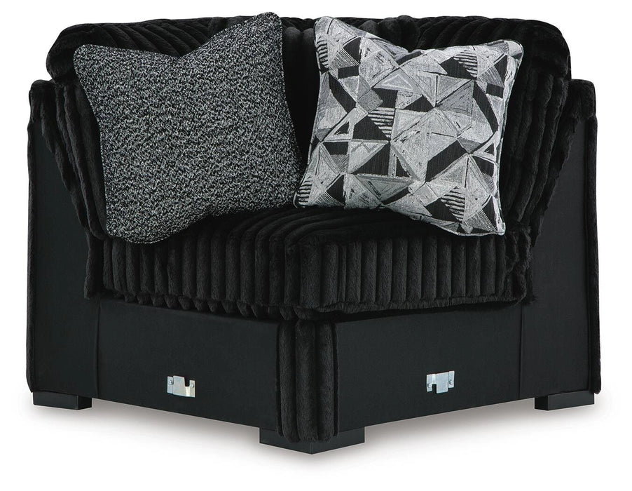 Midnight-Madness Sectional with Chaise - Dream Home Furniture & Mattress (Waite Park, MN)