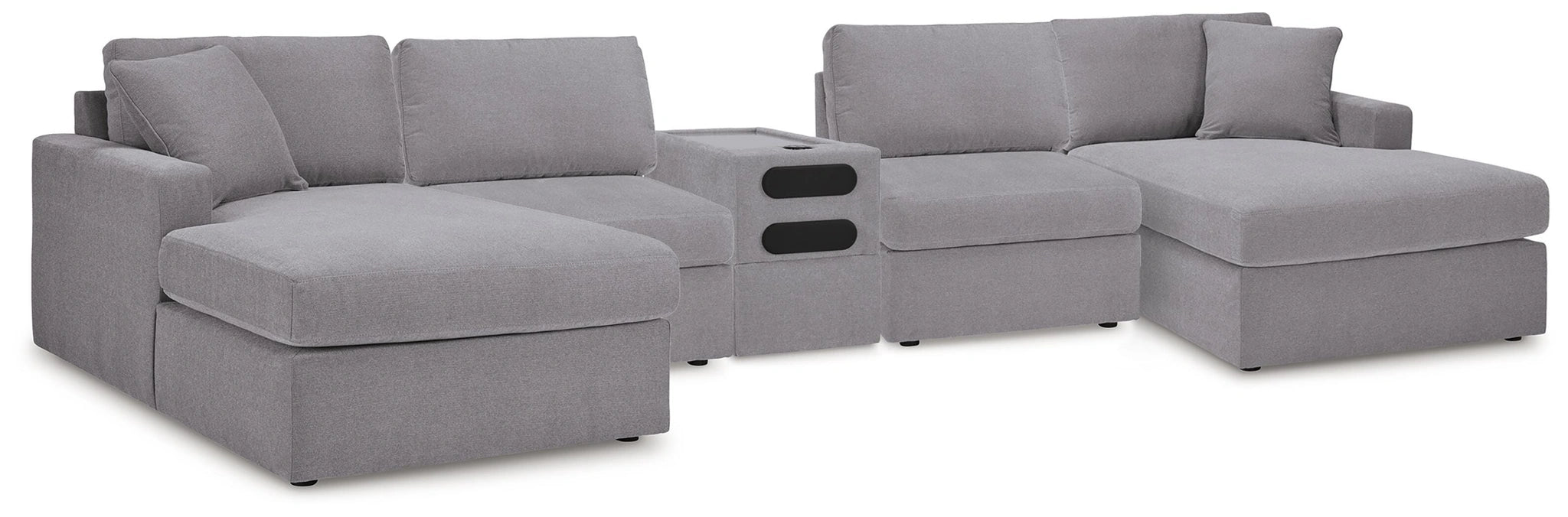 Modmax 5 Piece Sectional with Audio Console - Dream Home Furniture & Mattress (Waite Park, MN)